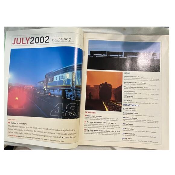 Vtg Lot 4 Trains May Jun Jul Aug 2002 Magazine Railroad Engineer Locomotive - Picture 8 of 11